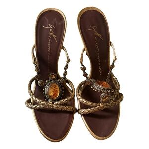 Giuseppe Zanotti Bronze and Gold Women's Sandals